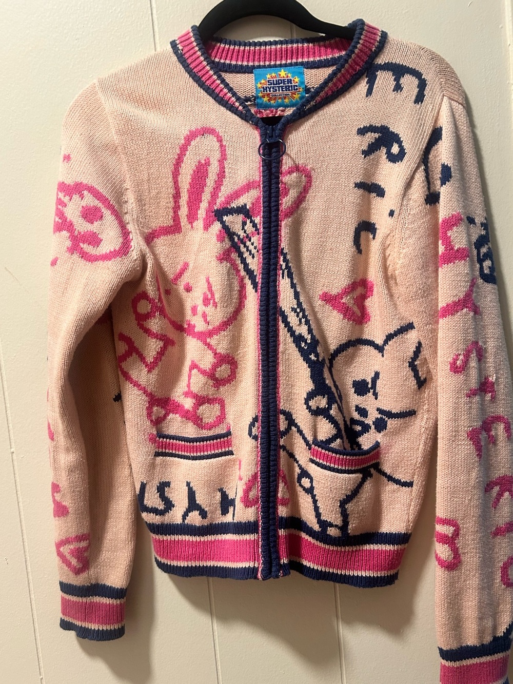 RARE Super Hysteric Pink Knit Cardigan